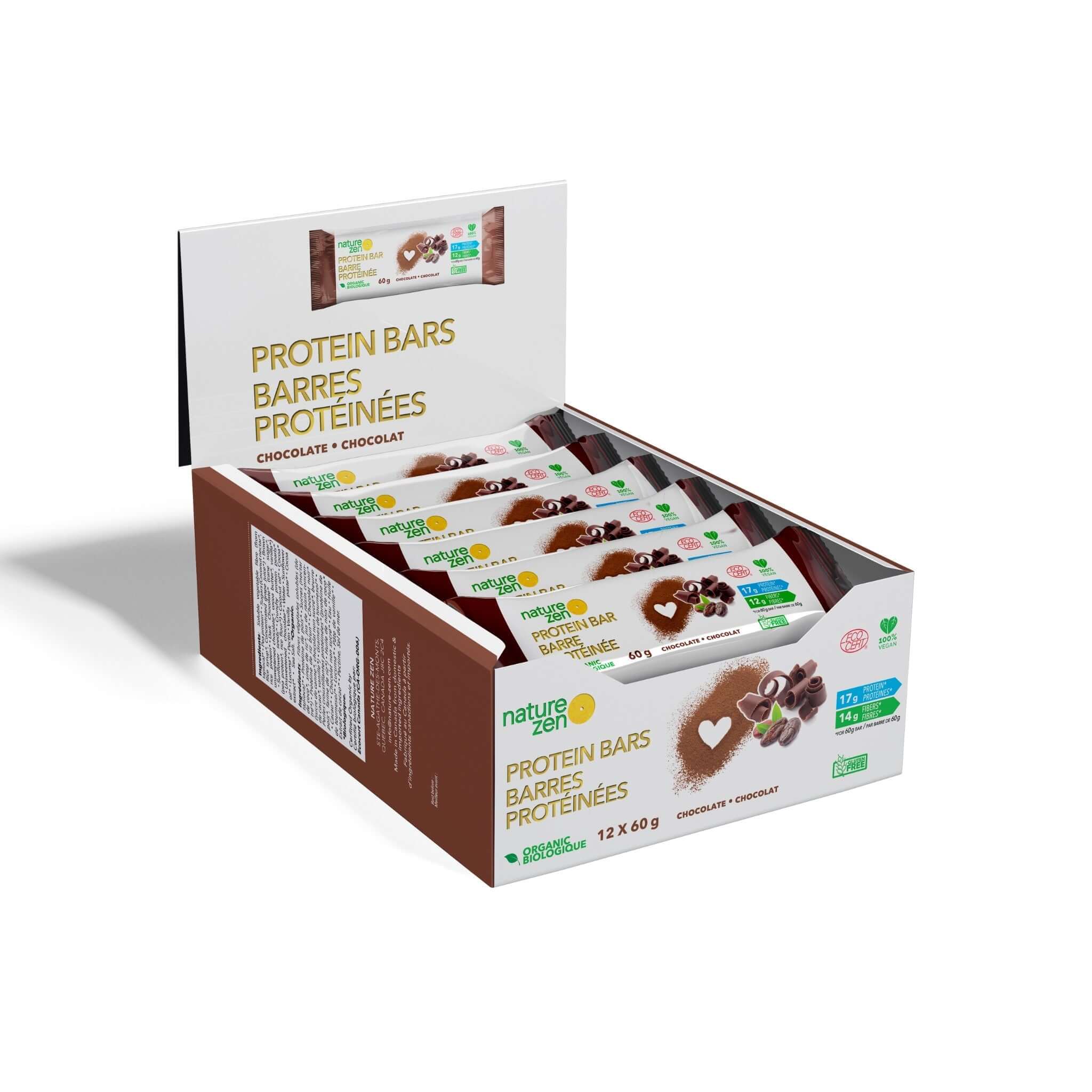Barres protéinées, 6 x 50 g, chocolat noir et noix de coco – Pure