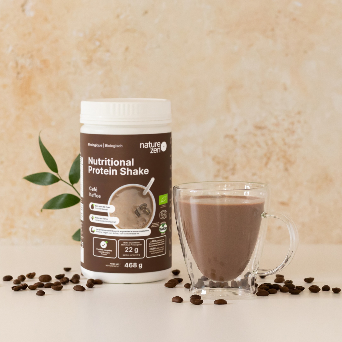 Boisson nutritionnelle protéinée en poudre biologique &amp; vegan | Nature Zen Essentials - Café