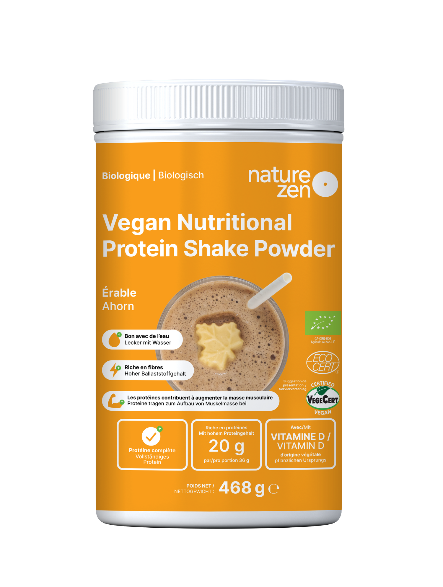 Bio Veganes Nährstoff-Proteinshake-Pulver | Nature Zen Essentials - Ahorn