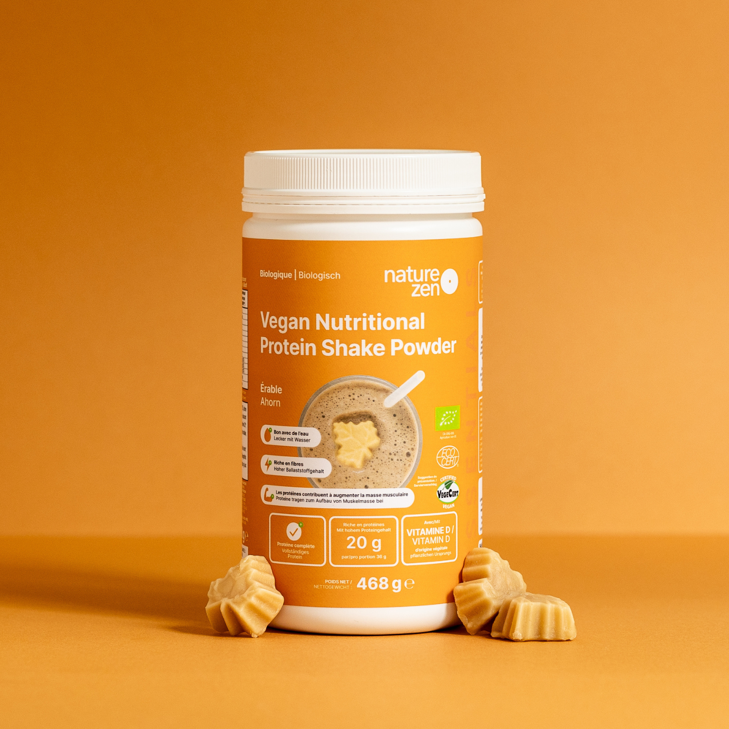 Organic Vegan Nutritional Protein Shake Powder | Nature Zen Essentials - Maple