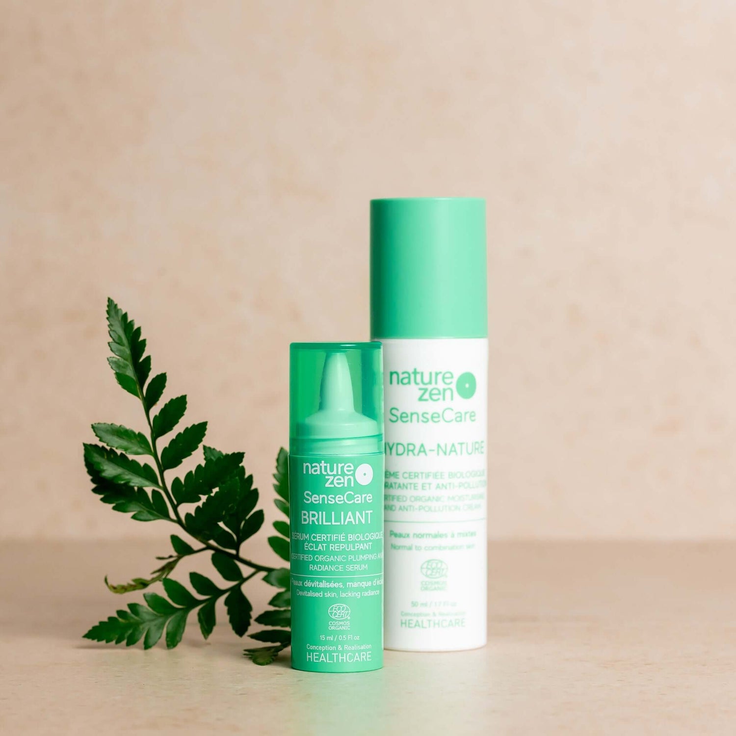 Nature Zen Skincare Duo Brilliant Serum + Hydra Nature Moisturizer for Normal Skin