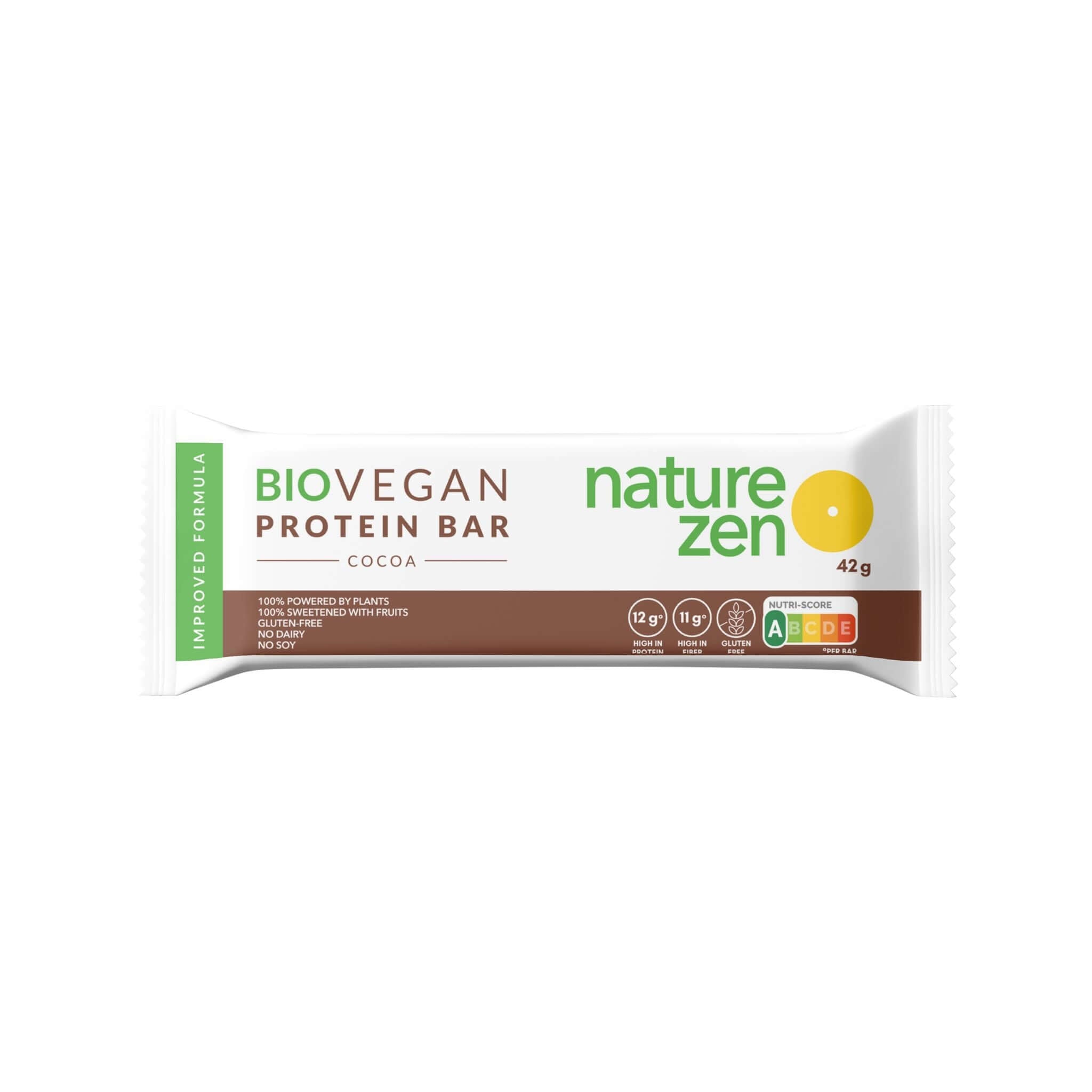 Nature Zen Organic Vegan Protein bars - Chocolate [New Recipe] bar only
