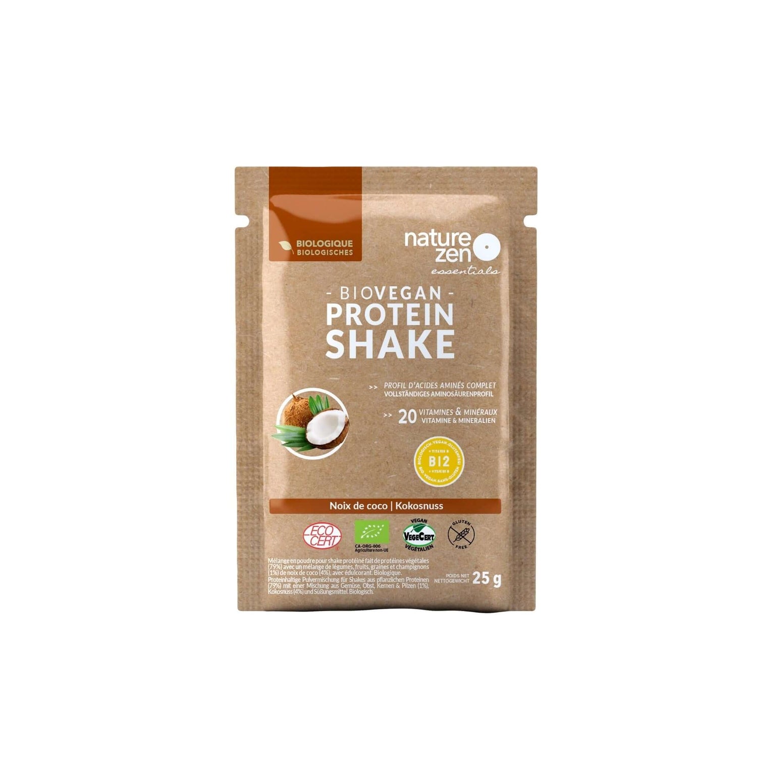 Nature Zen Essentials - Organic Plant-Based Coconut Protein Powder (bag)
