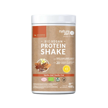 Nature Zen Essentials - Organic Vanilla Chaï Plant-Based Protein Powder (454g)