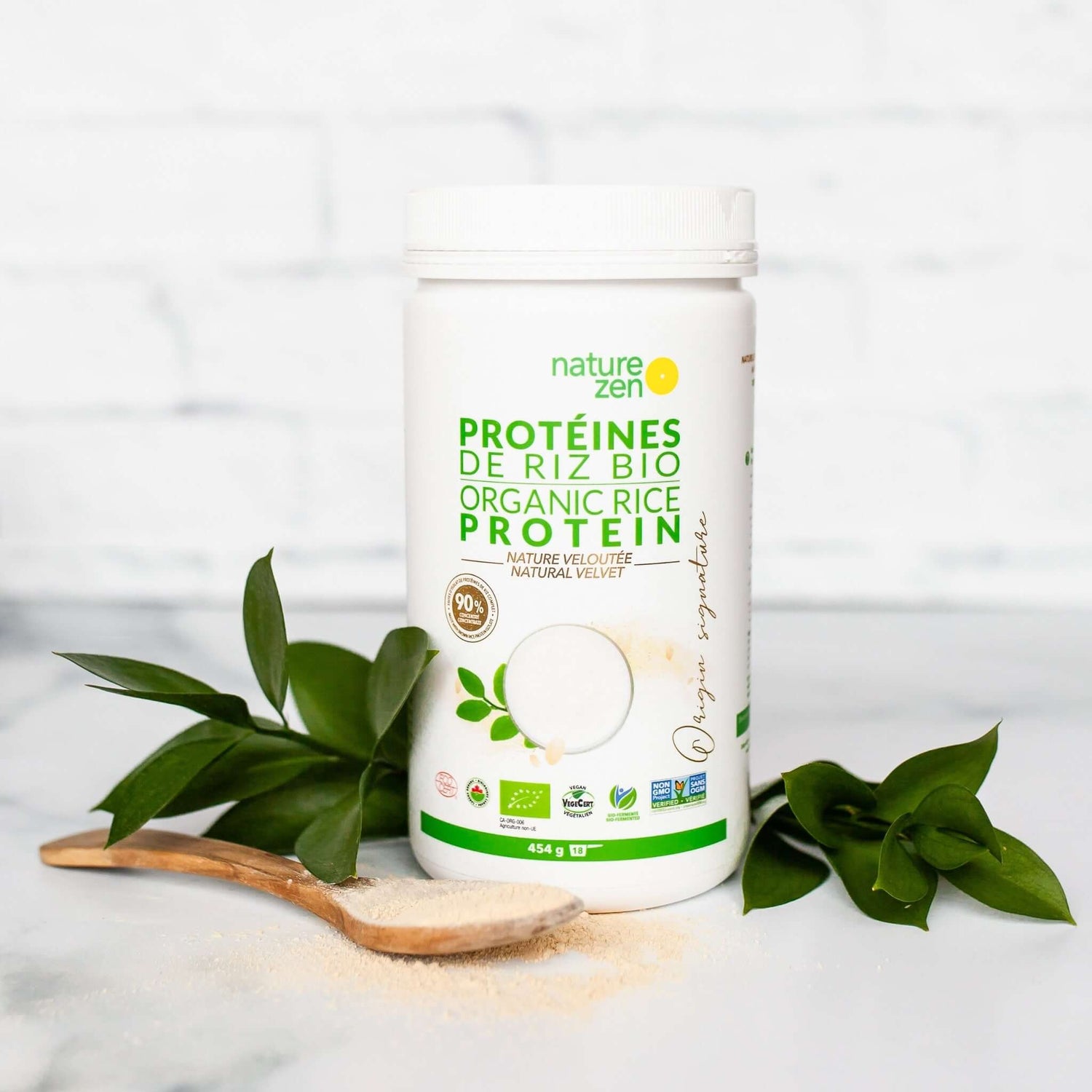Nature Zen Origin - Organic Rice Protein Powder - Natural Velvet (454g) protein
