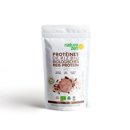 Nature Zen Origin - Poudre de protéines de riz bio - Cacao 